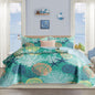 Tritard 3 Piece Coastal Quilt Sets Full/Queen Size Bedding Set, Blue