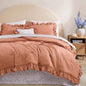 BLOOMHAVEN Queen Comforter Set-7 Pieces Ruffle Bedding with Floral Sheet