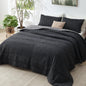 Bedsure Queen Comforter Set, Reversible Cooling & All-Season Bedding, Black