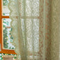 ALIGOGO Short White Lace Kitchen Curtains 36 Length 2 Panels W26 x L36 Inch