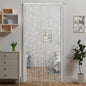 Door String Curtain Doorway Beads Curtains,Hanging Room Divider Beaded Decor Hippie Glitter Fringe Panel Closet Window Doors Sequin Sheer Boho Doors Tassel (Silver)