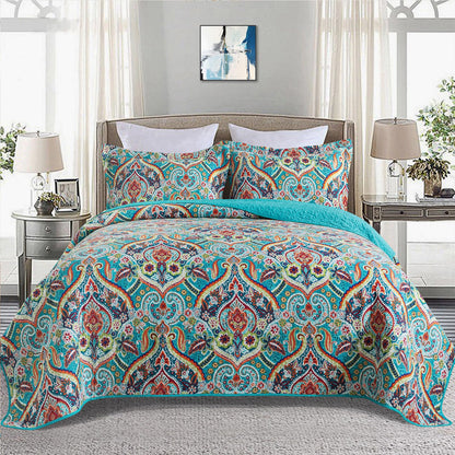 BEDIFANY Cotton King Size Quilt Sets, Lightweight King Quilt Bedding Set