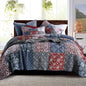 Secgo Queen Comforter Set for Bed - 100% Cotton Quilts Queen Size, Green, Sage Bedspreads (90 * 98 Inch) with 2 Pillow Shams, Patchwork Reversible Lightweight Bedding