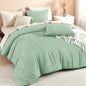 Litanika King Size Comforter Set, 3 Pieces Beige Tufted Boho Bedding Set