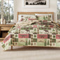 Great Bay Home Lodge Quilt Set - 3-Piece Full/Queen Size Rustic Bedding Set - Lightweight, All-Season, Reversible Bedspread (Lodge Trees)