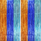 Voircoloria Laser Pink Foil Fringe Backdrop Curtains,3.3x6.6ft, 2 Pack