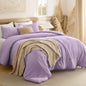 Bedsure Queen Comforter Set Prewashed Soft Bedding Set 3Pcs Cream 90"x90"