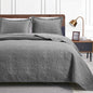 Love's cabin Quilts for Queen Bed Blue Bedspreads - Soft Bed Summer Lightweight Bedspread Comforter - Modern Style Coin Pattern Coverlet for All Season - 3 Pieces (1 Quilt, 2 Pillow Shams)
