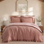 BLOOMHAVEN Queen Comforter Set-7 Pieces Ruffle Bedding with Floral Sheet
