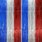Voircoloria Laser Pink Foil Fringe Backdrop Curtains,3.3x6.6ft, 2 Pack