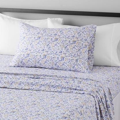 Amazon Basics Lightweight Super Soft Easy Care Breathable Microfiber 4 Piece Bed Sheets Set with 14-Inch Deep Pockets, Full, Navy Blue, Solid