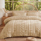 MR&HM Queen Comforter Set 7 Pieces, Fluffy Tufted Boho Beddding Set Beige