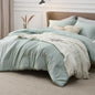 Bedsure Queen Size Comforter Sets, Beige Cationic Dyed Bedding Set 3 Pcs