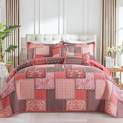 BEDIFANY Cotton King Size Quilt Sets, Lightweight King Quilt Bedding Set