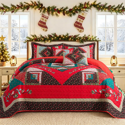 BEDIFANY Cotton King Size Quilt Sets, Lightweight King Quilt Bedding Set