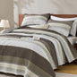 Andency Queen Quilt Bedding Set Sage Green, 3 Pieces Striped Bedspreads
