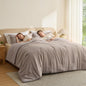 Bedsure Queen Size Comforter Sets, Beige Cationic Dyed Bedding Set 3 Pcs