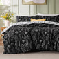 Bedsure Floral Comforter Set Cute Bedding Set Queen Reversible Sage Green