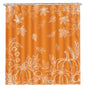 Fall Leaves Shower Curtain, Pumpkins Curtain for Bathroom, Happy Fall Yall Orange Autumn Waterproof Bath Curtains with Hooks for Decorations, 71x71 Inches