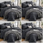 HEVUMYI 7-Piece Full Comforter Set, Dark Grey Bed in a Bag