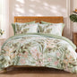 BLOOMHAVEN Queen Comforter Set-7 Pieces Blue Floral Bed in a Bag Queen