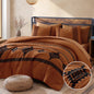 MaiRêve Embroidery Queen Comforter Set 7 Pieces Burnt Orange Bed in a Bag