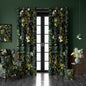 Botanical Green Plant Blackout Curtains 2 Panels 52Wx84L Inch