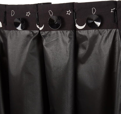 Amazon Basics Portable Room Darkening Blackout Curtain Shade with Suction Cups, Noise Reduction, 50"W x 78"L, Moon and Stars, 1-Pack