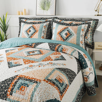 BEDIFANY Cotton King Size Quilt Sets, Lightweight King Quilt Bedding Set