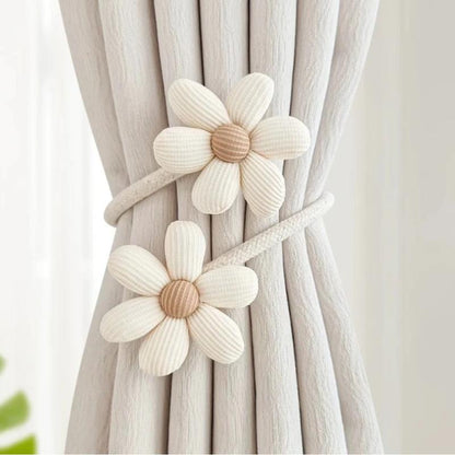 Inovaday 2pc Magnetic Curtain Tiebacks - Decorative Simple Window Decor Ropes & Straps for Securing Gauze Curtains