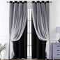 European Luxury Nordic Princess Style Double Layer Sheer Curtain, Elegant Bedroom Living Room Balcony Drapes, 1pc Cloth Window Covering, Home Textile, Home Decoration Curtain, Home Decorative Curtain