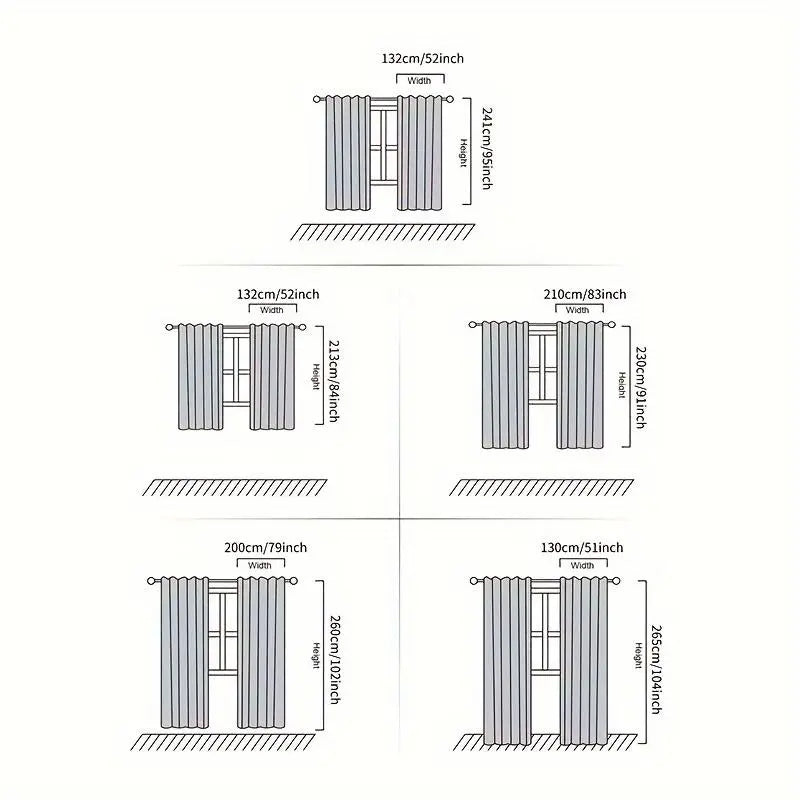 Blackout Sunscreen Curtain, Heavy Curtain, Polyester Curtain, 2 Counts/set Thickened Double Layer Embroidered Curtain and Window Screen Integrated, Home Decor for Bedroom Living Room, Home Decoration Curtain